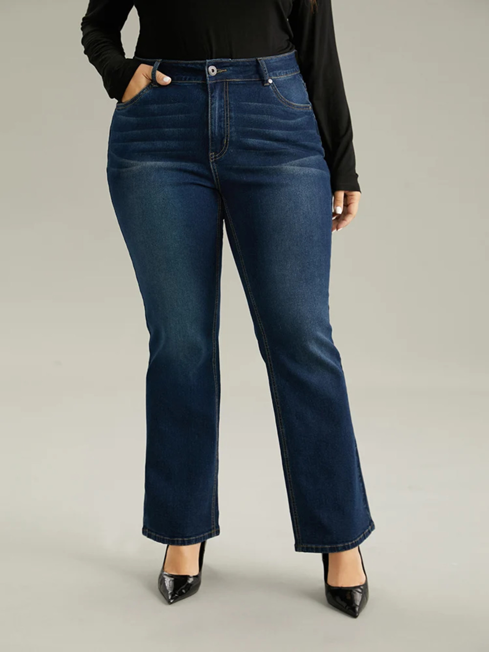 Bloomchic Women's Plus Size 22 3X Straight Leg Jeans